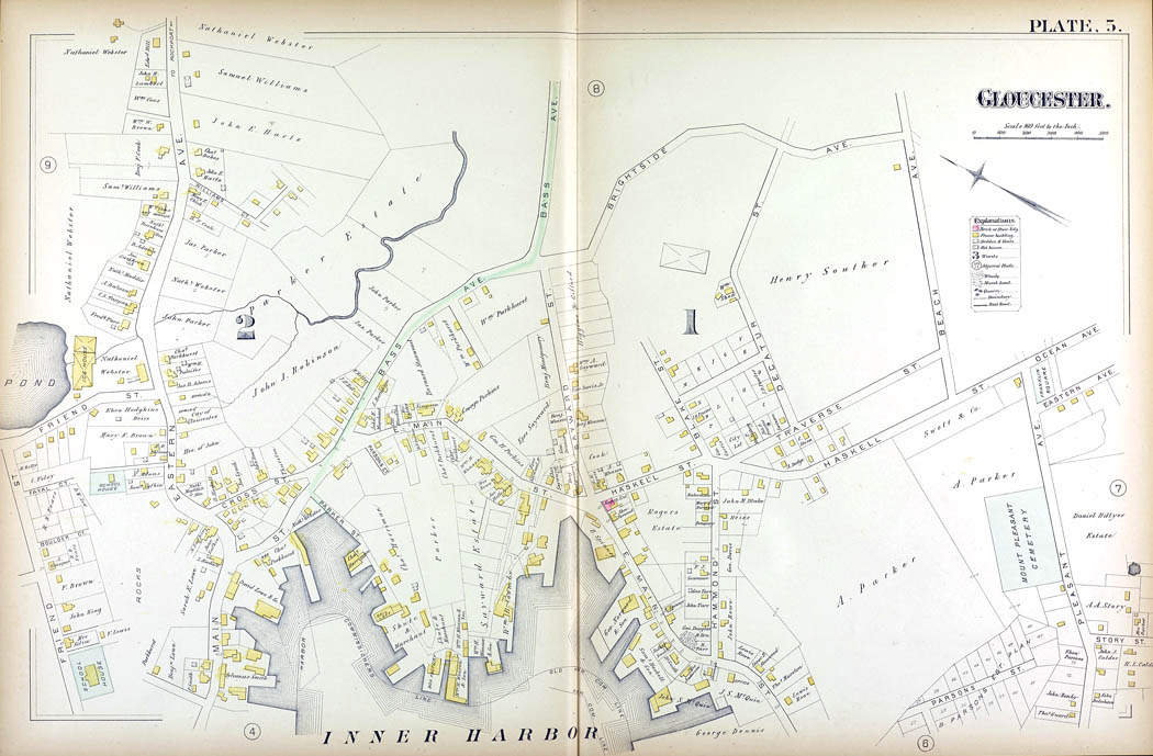 map showing location of Shute & Merchant and other businesses