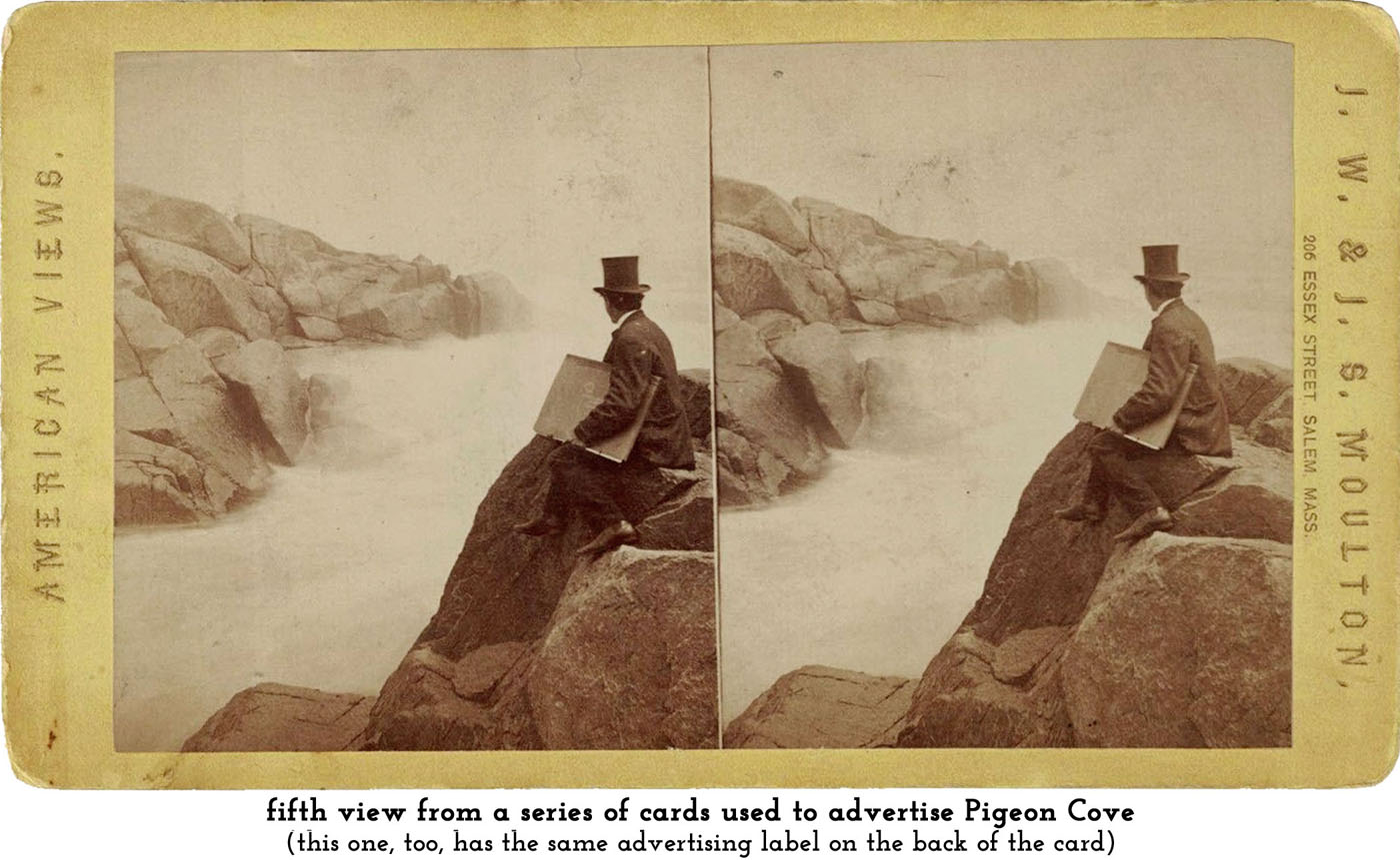 artist along shore at Pigeon Cove