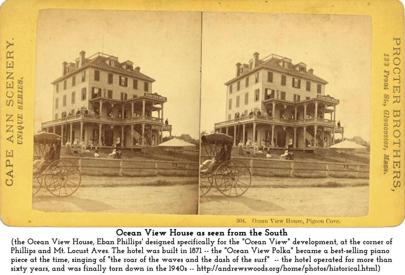 the Ocean View House Pigeon Cove