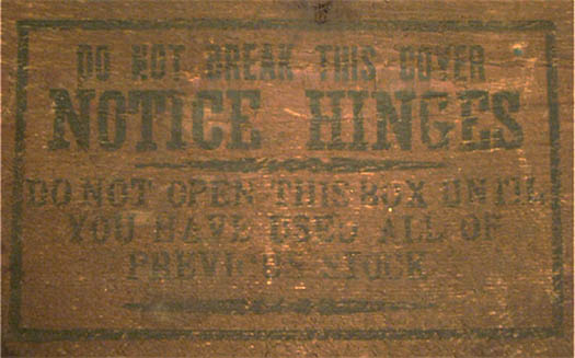outer lid of box