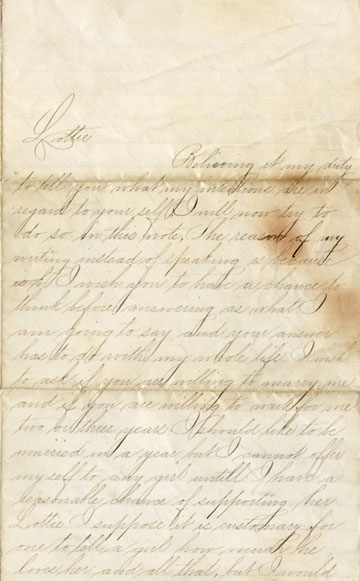Orlando's letter to Charlotte